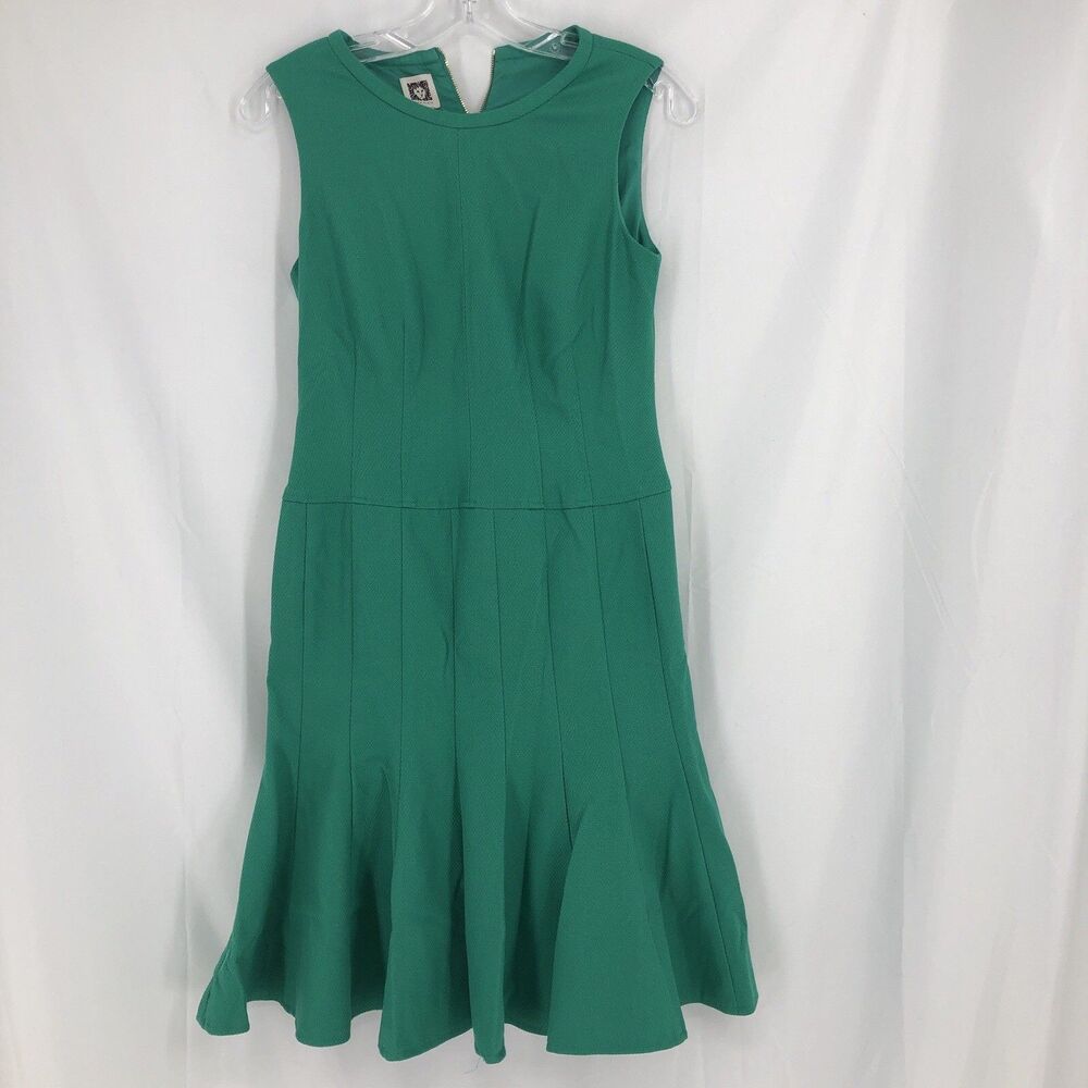 Anne Klein Women’s Jade Green Sleeveless Sheath Dress Sz 4P